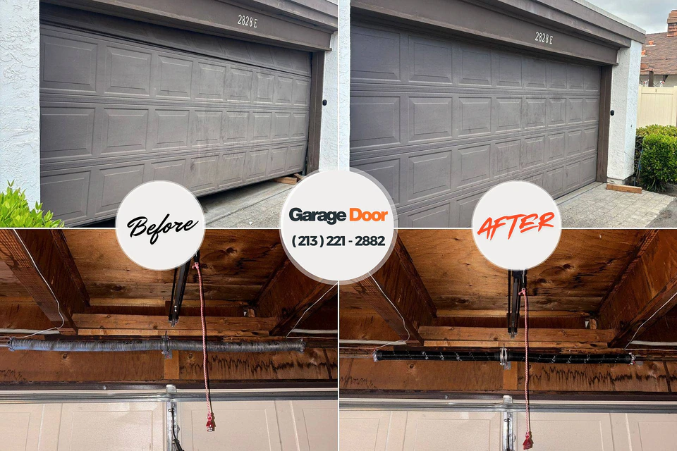 Before and after: garage door repair Gulf Shores, AL